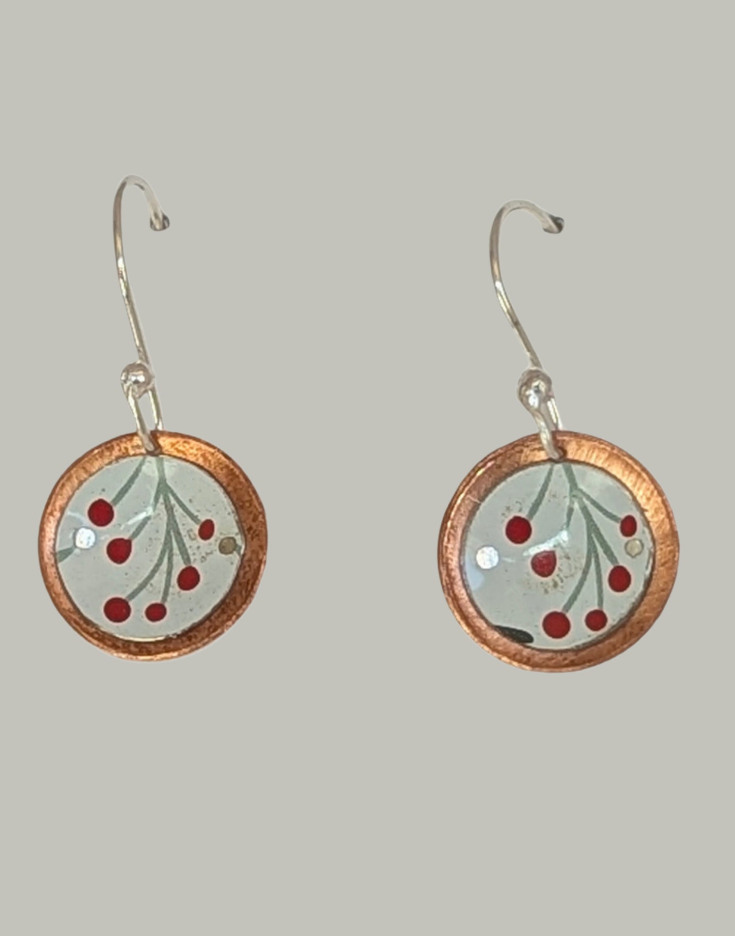 SOLD-Tin, Copper and Sterling Silver Earrings