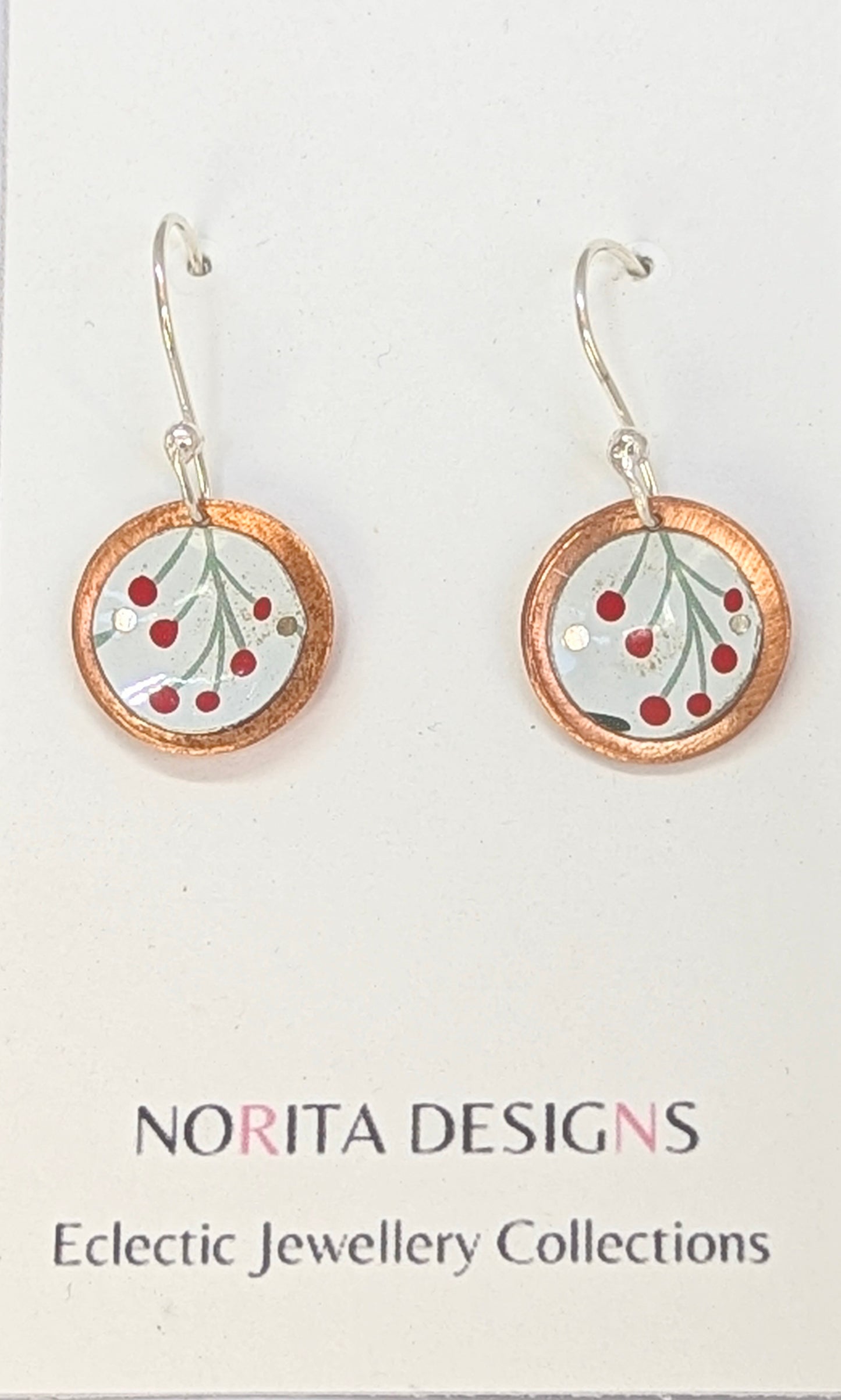 SOLD-Tin, Copper and Sterling Silver Earrings