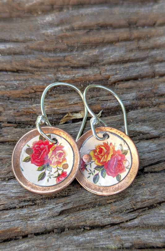 Royal Albert tin and copper Earrings
