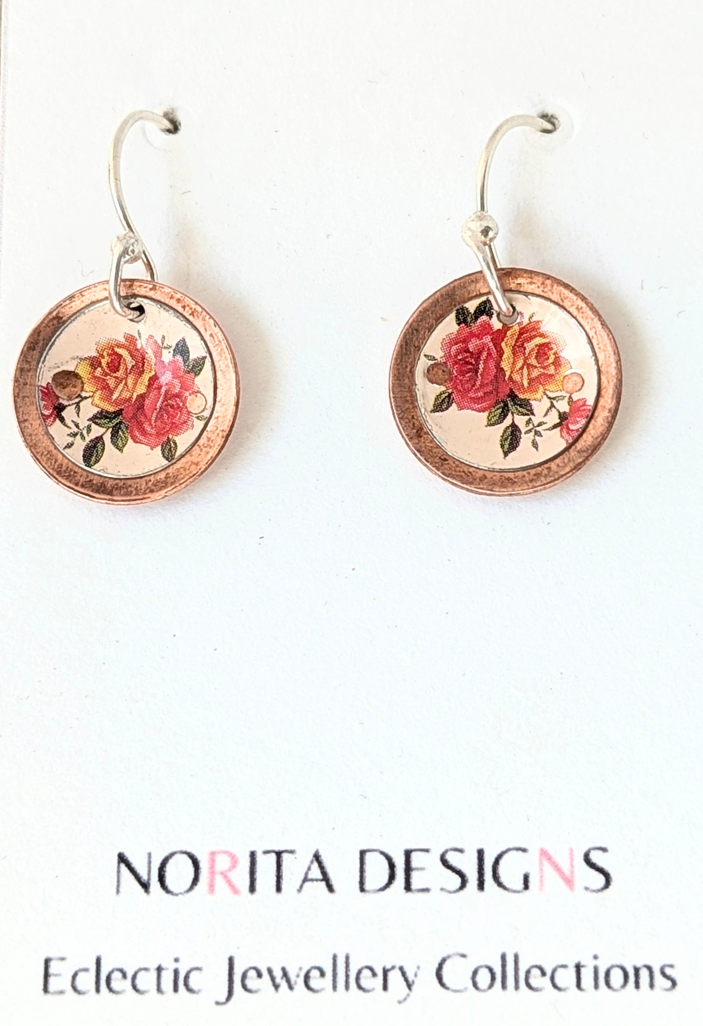 Royal Albert tin and copper Earrings