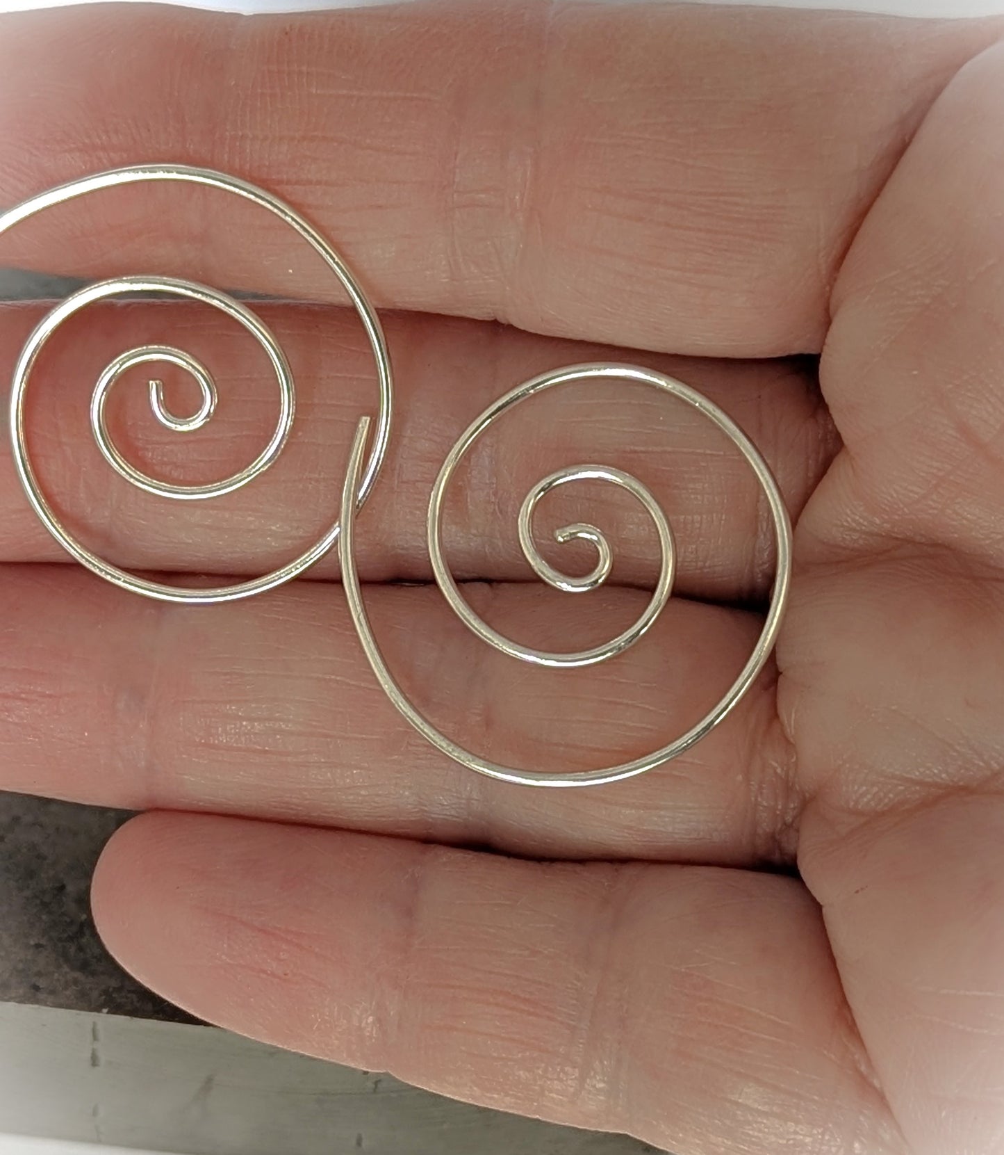 Sterling Silver Spiral Earrings